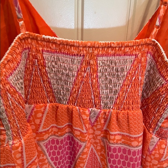 Old Navy Orange and Pink Geometric Dress - Picture 4 of 4
